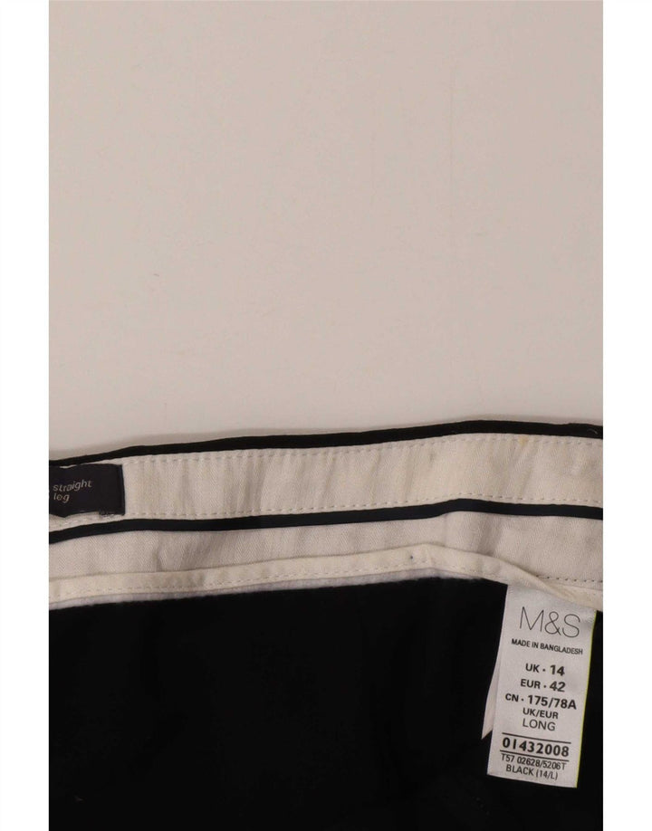 Damskie spodnie garniturowe Marks & Spencer UK 14 Medium W34 L34 Czarne