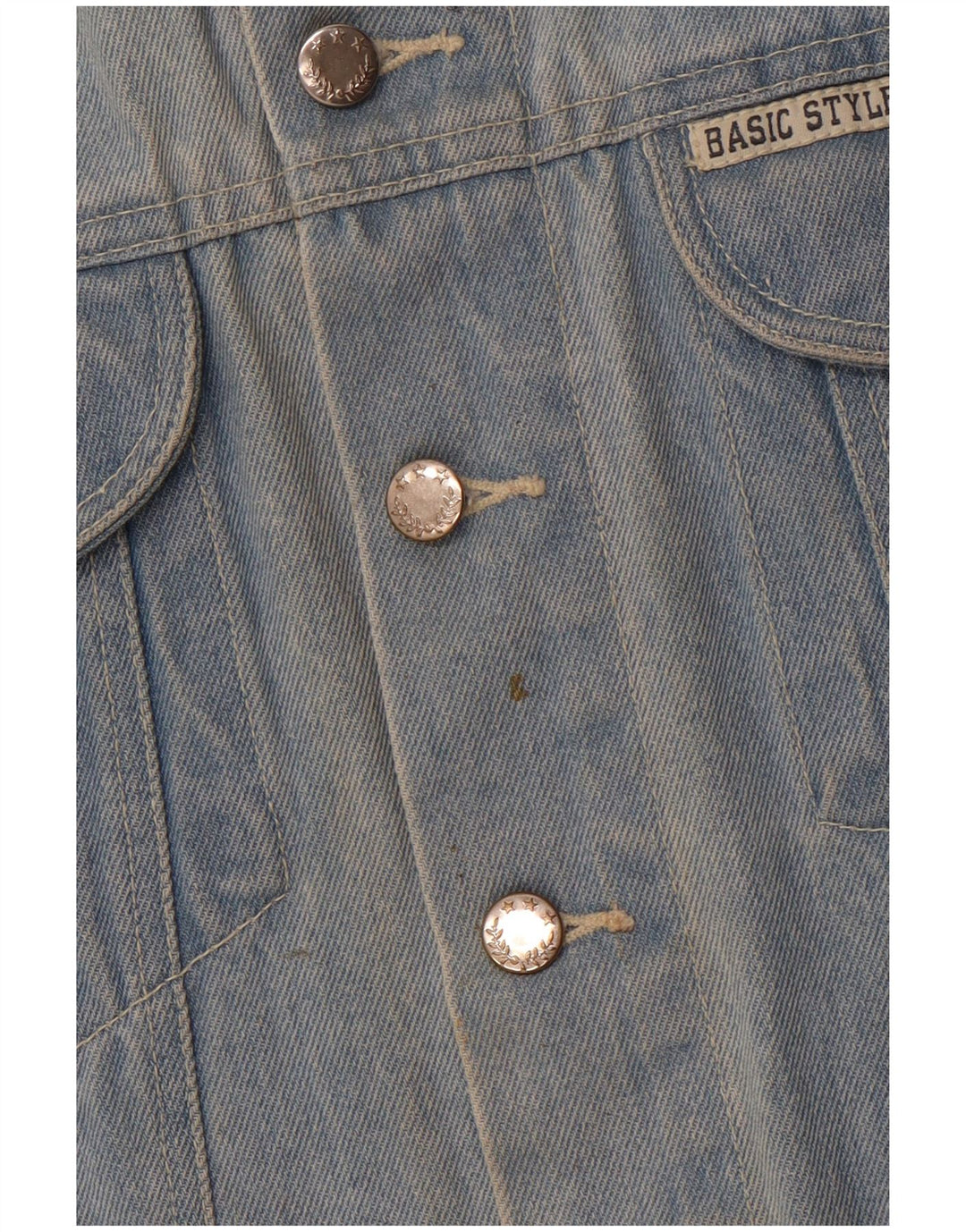 MARCEL CLAIR Męska dżinsowa kamizelka UK 42 XL, niebieska, bawełniana