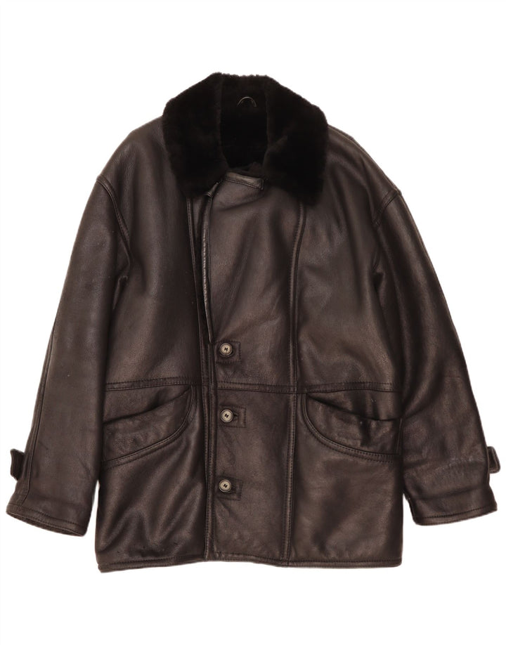 Vintage męska kurtka Shearling IT 48 Medium Black Shearling