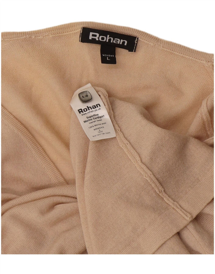 Sweter damski Rohan Cardigan UK 16, duży, beżowy, wełniany