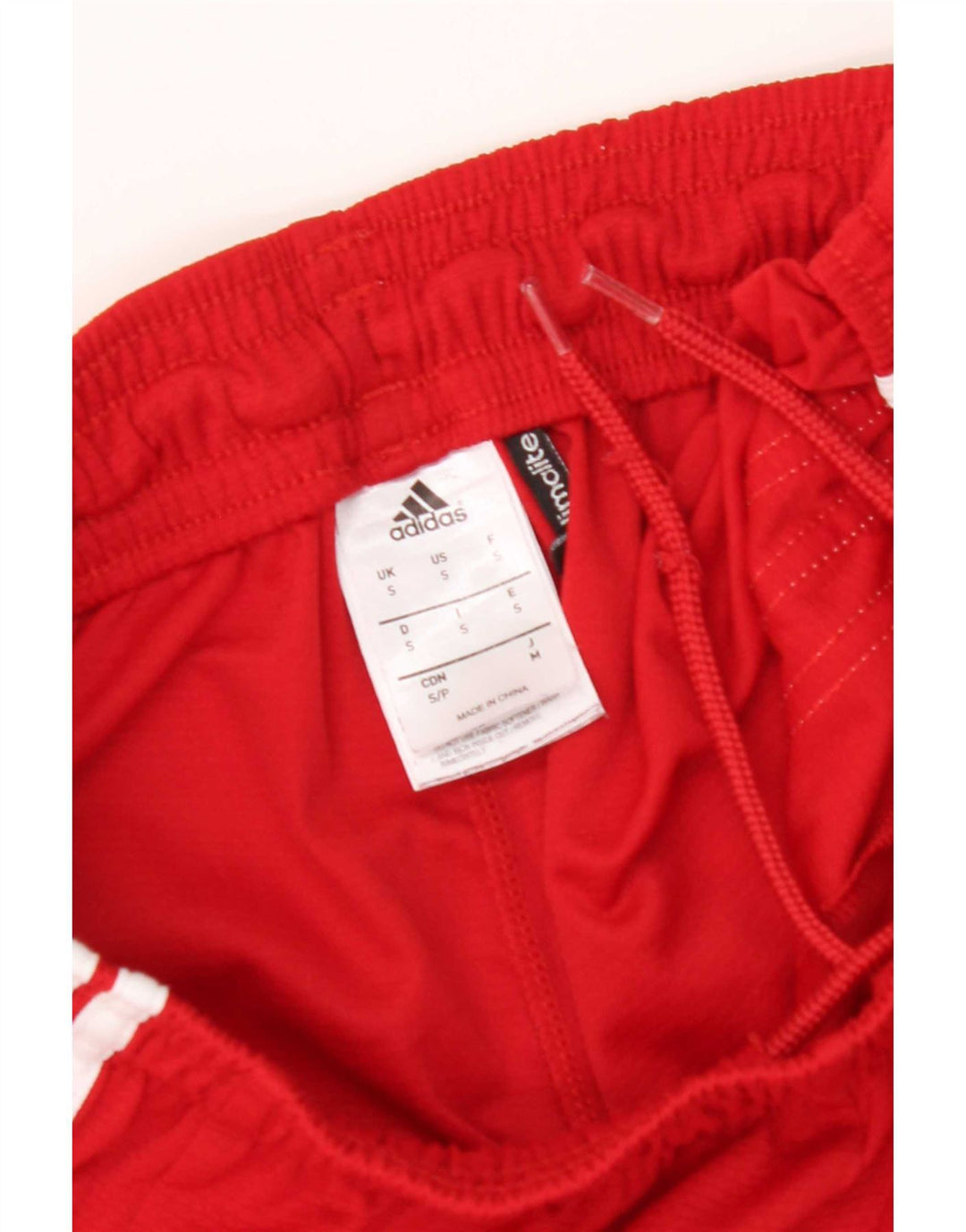 Męskie spodenki sportowe Adidas Climalite, małe, czerwone, poliestrowe
