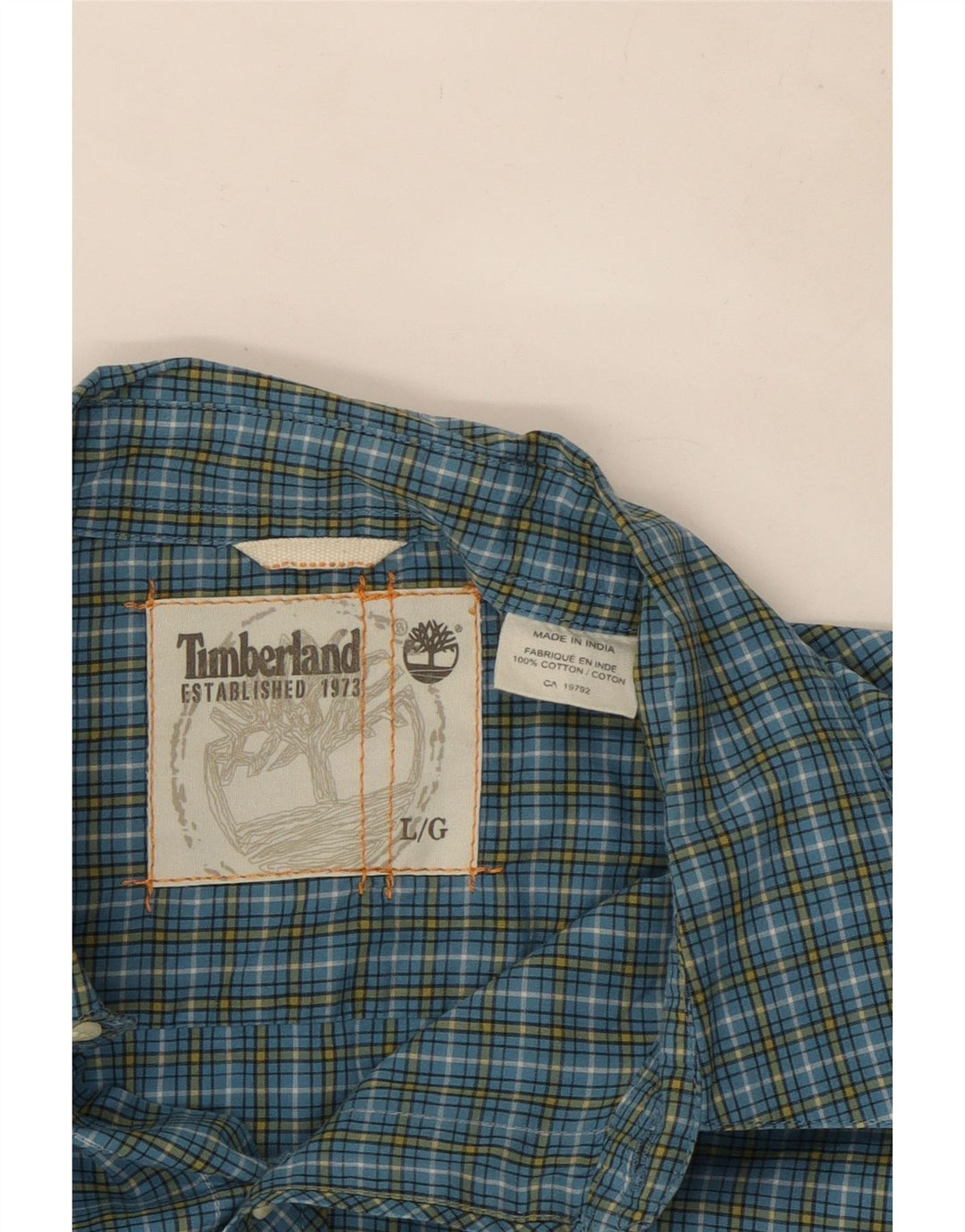 Koszula męska Timberland, duża, niebieska, bawełniana krata