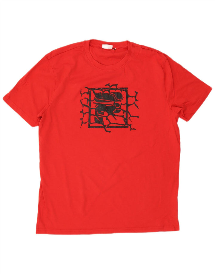 Męski T-shirt z grafiką Fila, XL, czerwony