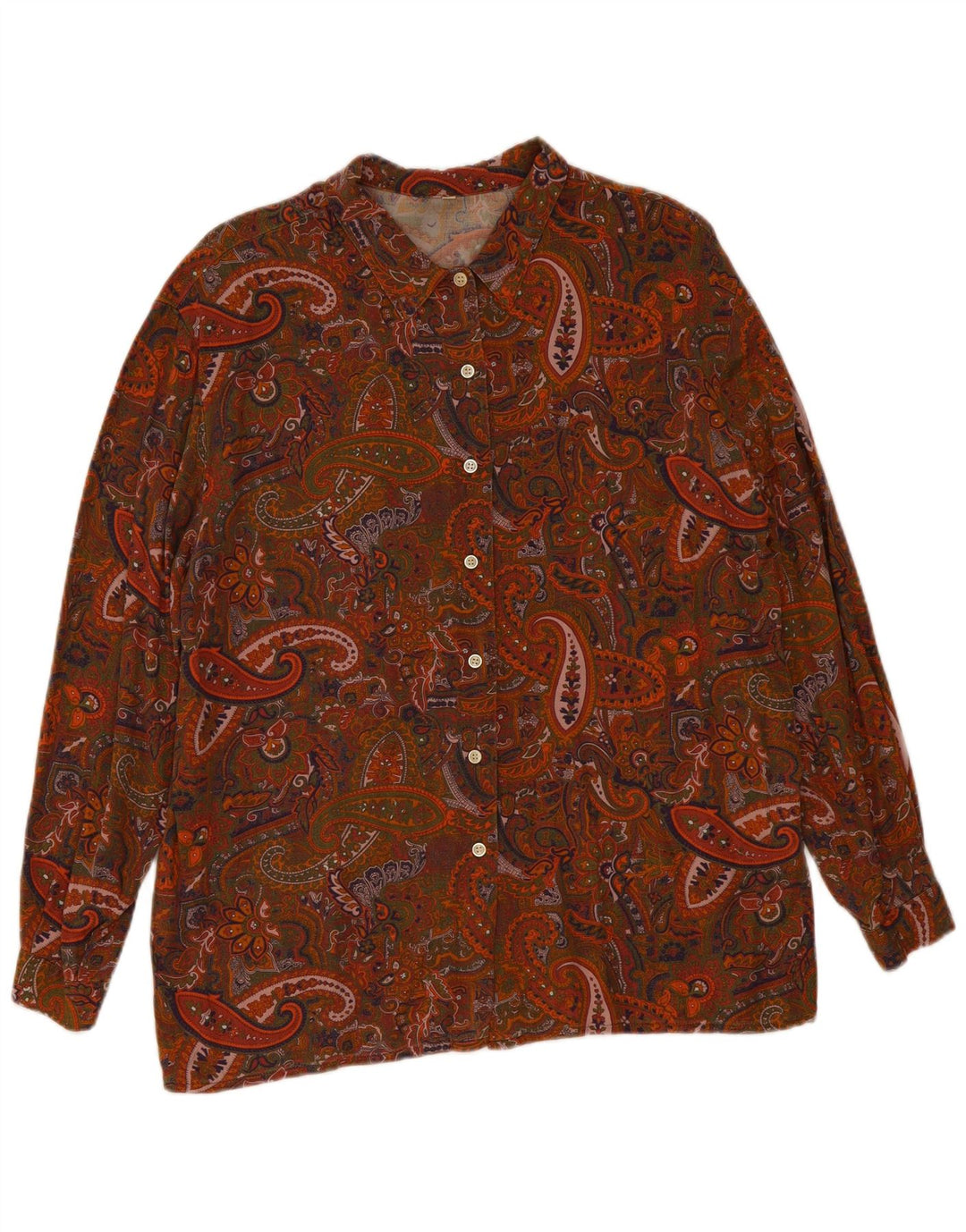 Koszula damska Vintage UK 16, duża, wielokolorowa paisley