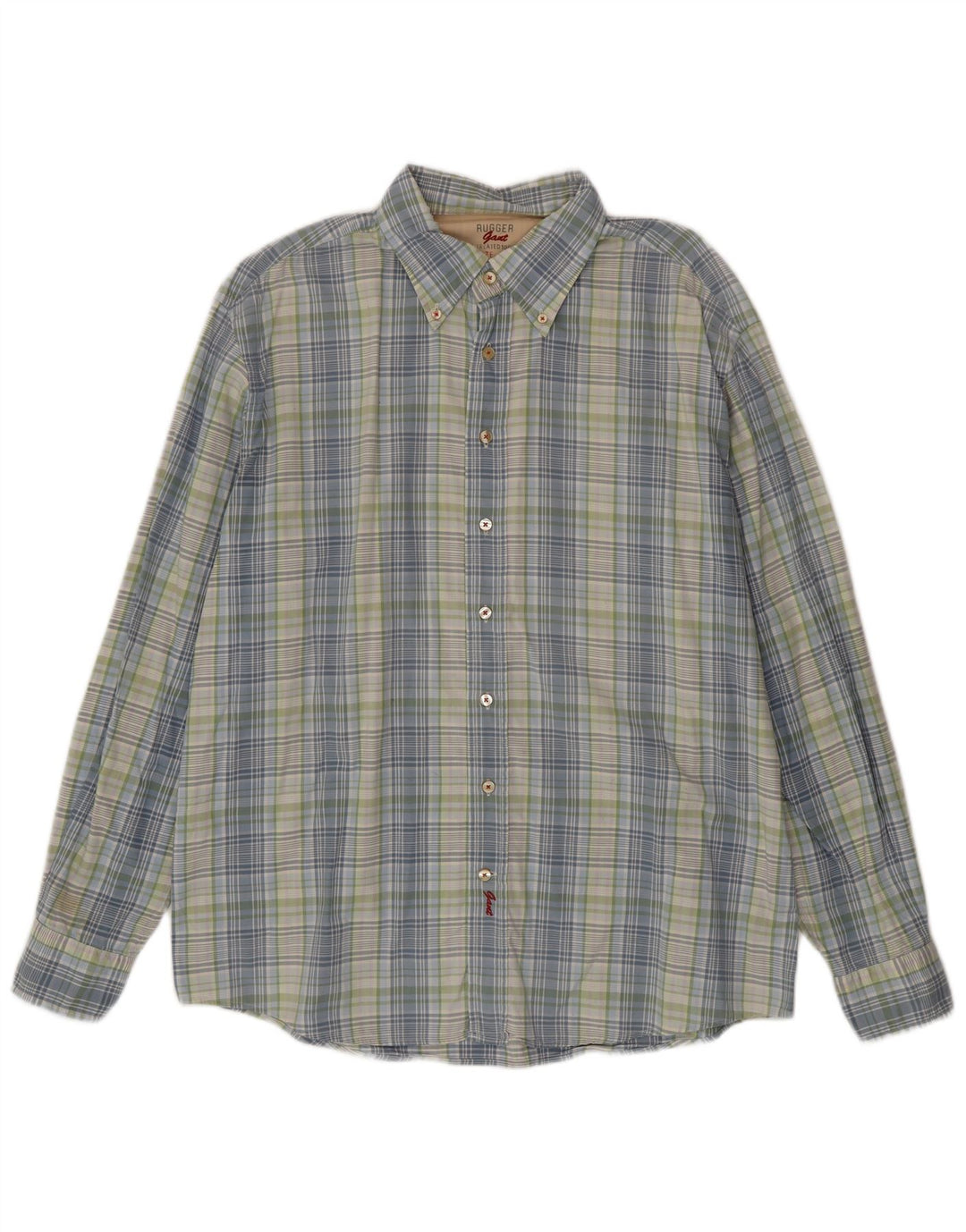 Koszula męska Gant Rugger Slim Fit 2XL, bawełniana niebieska kratka