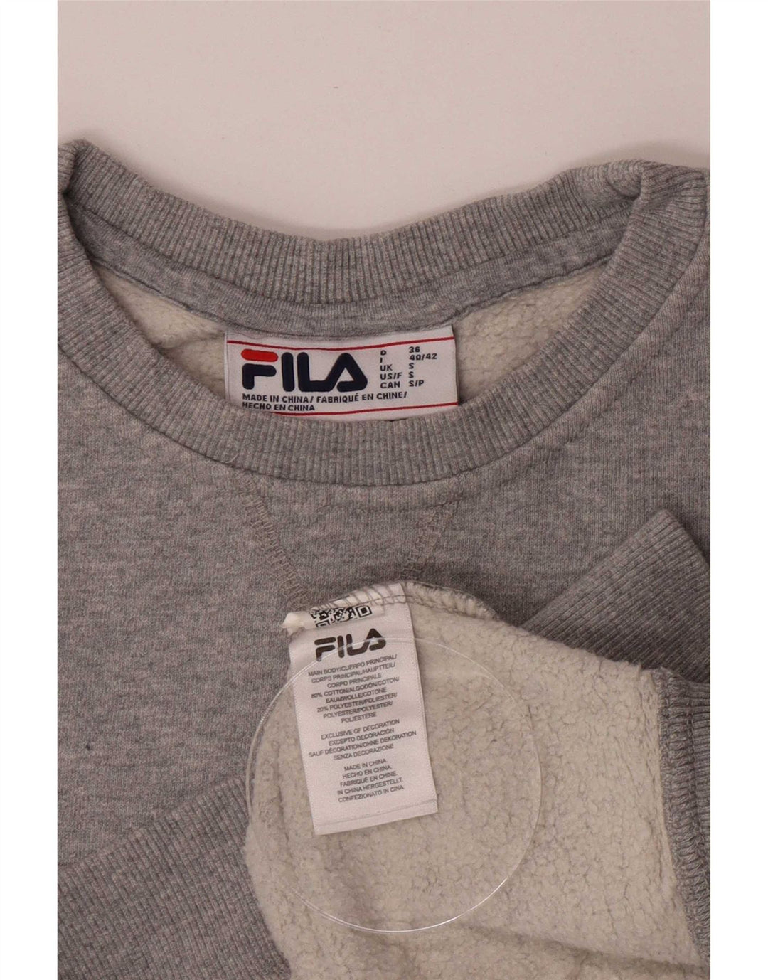 Bluza męska Fila, mała, szara, bawełniana
