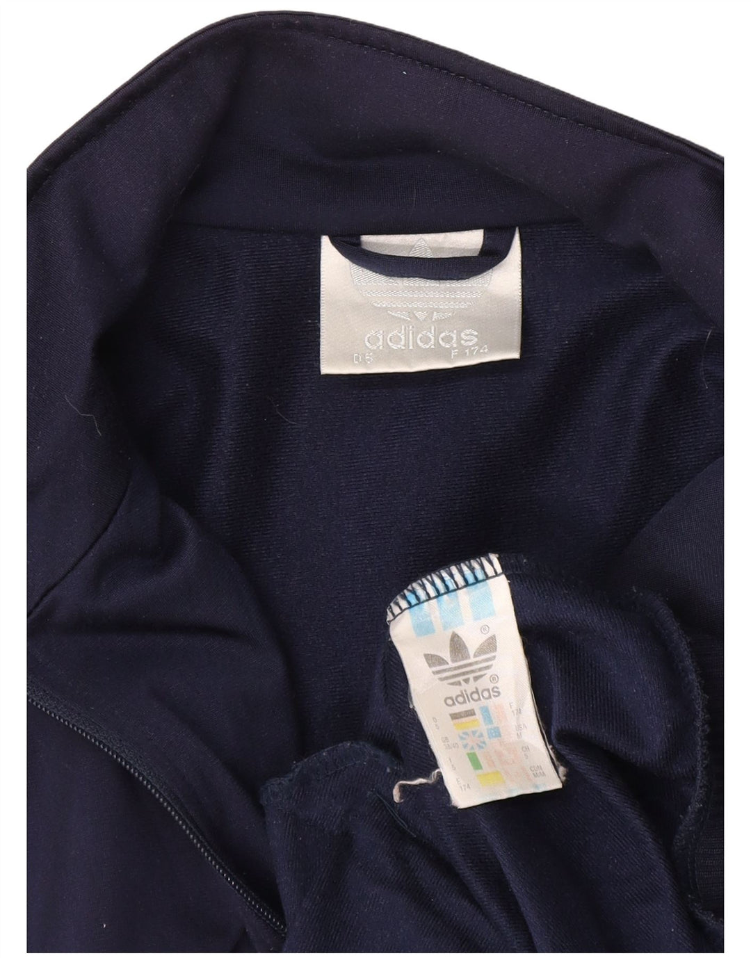 Męska kurtka dresowa Adidas UK 38/40 Średni granatowy poliester