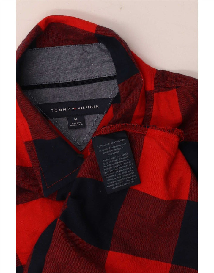 Damska koszula flanelowa Tommy Hilfiger z pulowerem UK 14, średnia czerwona kratka