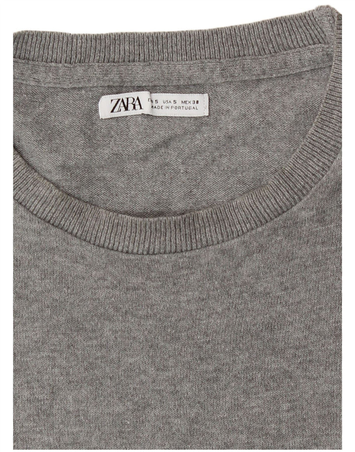 Męski T-shirt Zara, mały, szary