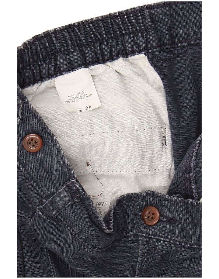 Męskie szorty Chino DOCKERS W34, duże, granatowe, bawełniane