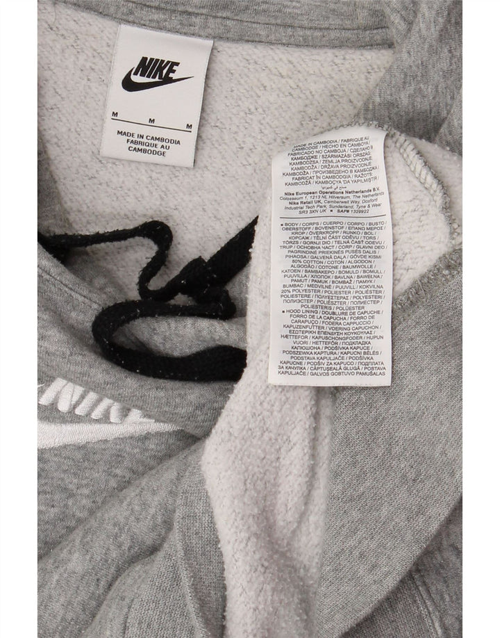 Męski sweter z kapturem NIKE z grafiką, bawełniany, w kolorze średniej szarości