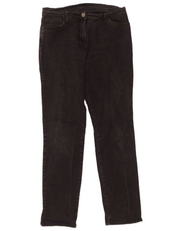 Marks & Spencer Damskie jeansy slim UK 14 Large W32 L32 Czarna bawełna