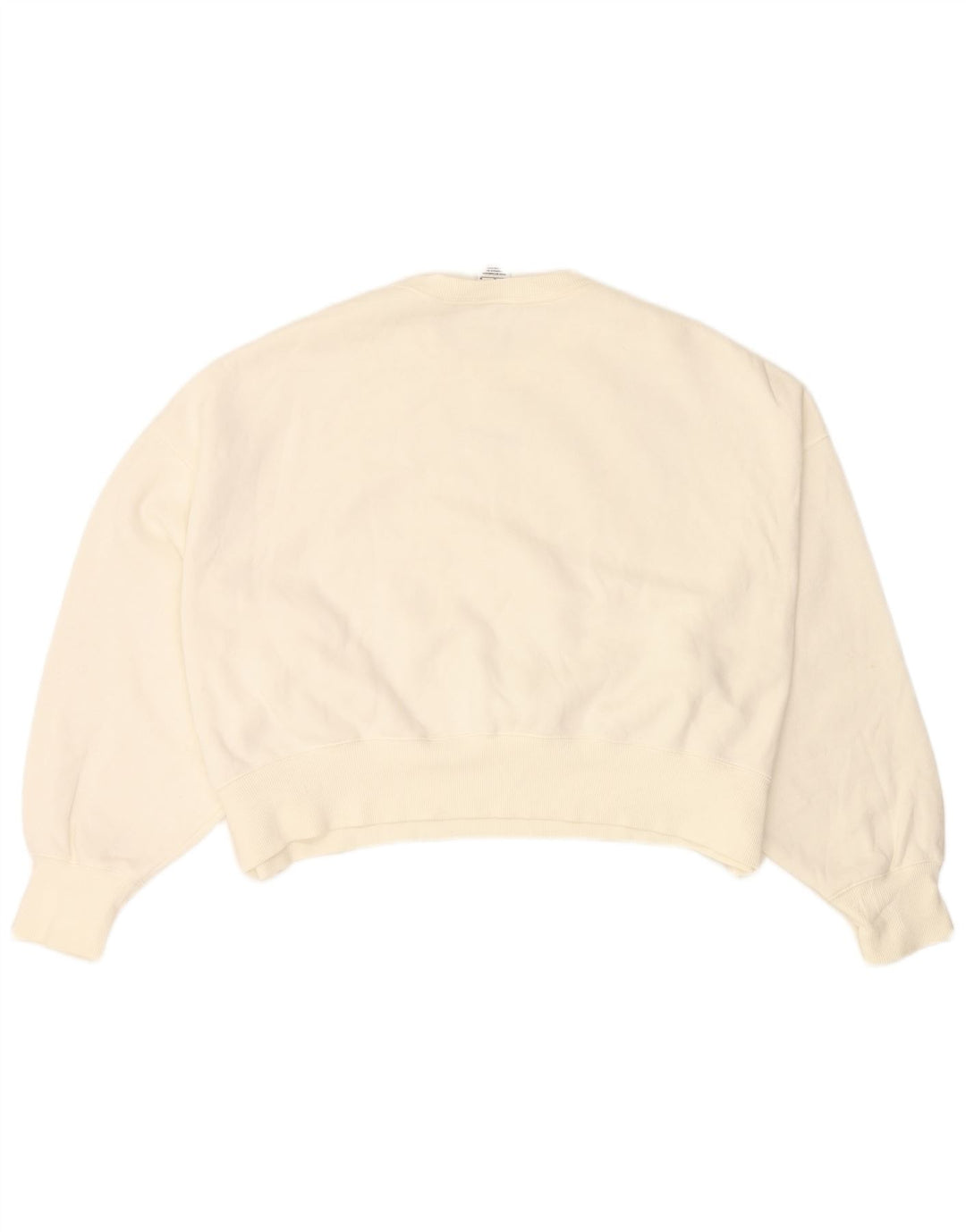 Damska bluza dresowa NIKE Crop Oversize UK 14, średnia biała bawełna