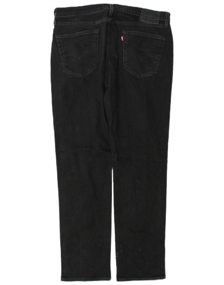 Męskie dżinsy Levi's 514 Straight W36 L34 Czarna bawełna