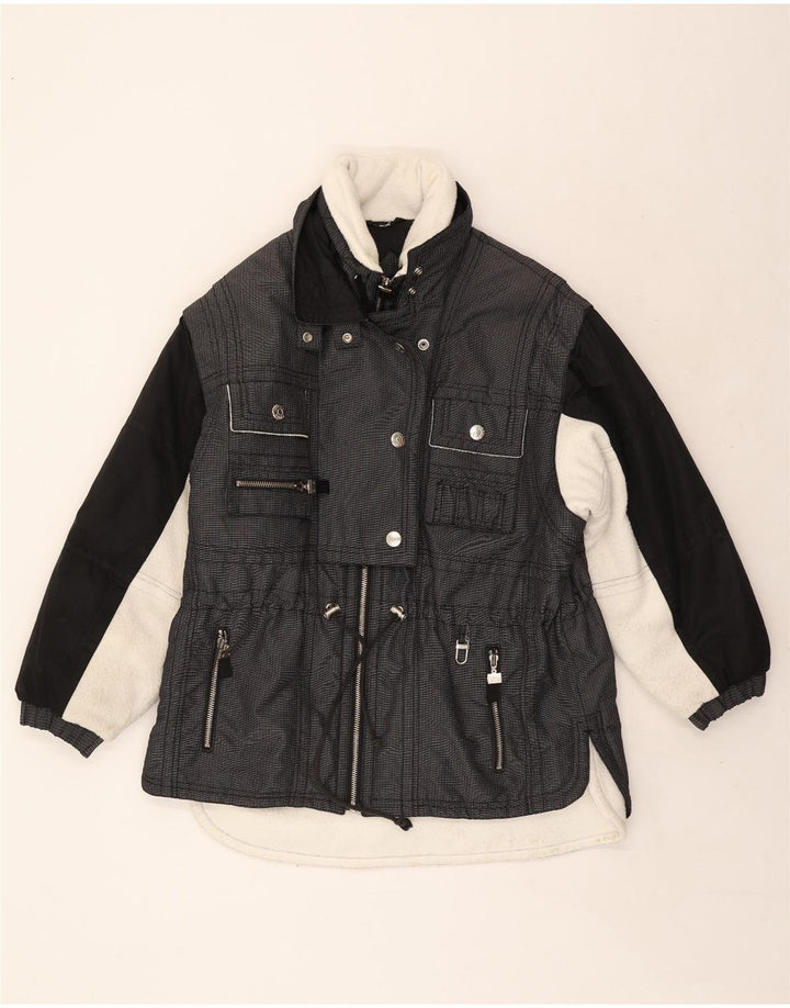 Damska kurtka narciarska C&A Rodeo Loose Fit UK 14, nylon w kolorze średnioszarym