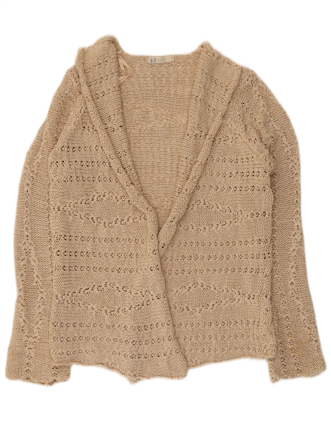 Marks & Spencer Damski sweter rozpinany UK 12 Średni Beż Akryl