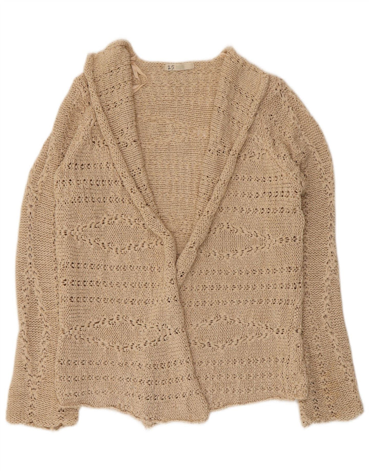 Marks & Spencer Damski sweter rozpinany UK 12 Średni Beż Akryl