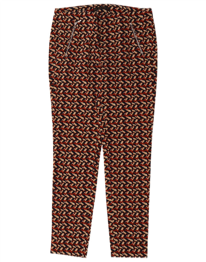 Spodnie damskie Zara Slim Chino, średnie W30 L28, wielokolorowe, geometryczne