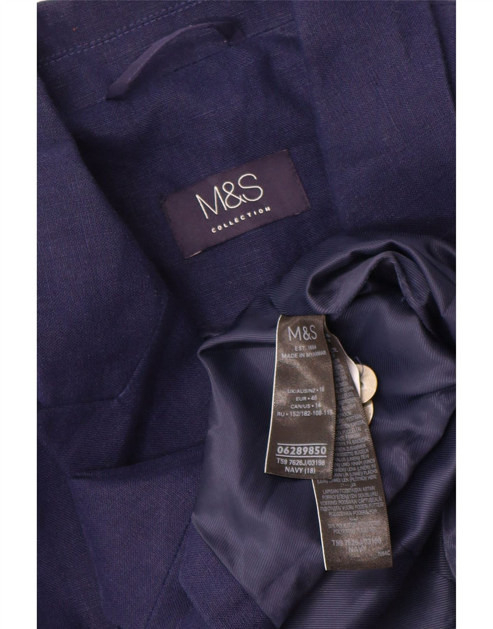 Marks & Spencer Damska marynarka z podwójnymi piersiami, UK 18 XL, granatowa