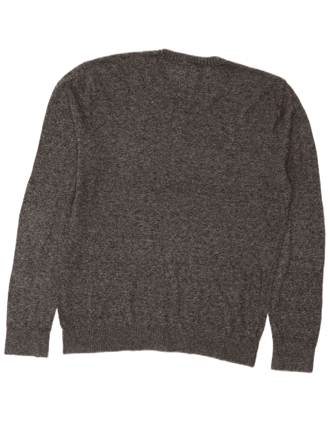 Męski sweter z okrągłym dekoltem Hollister, duży, szary, nakrapiany