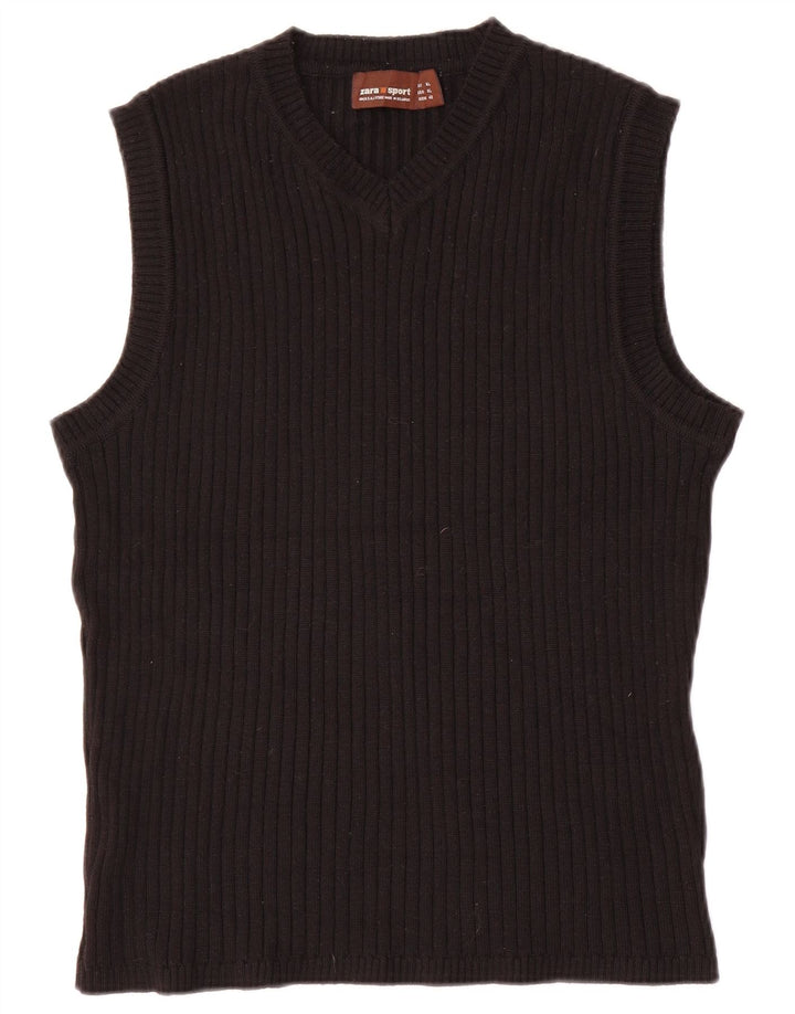 Damski podkoszulek Zara z kamizelką UK 18 XL, czarna wełna
