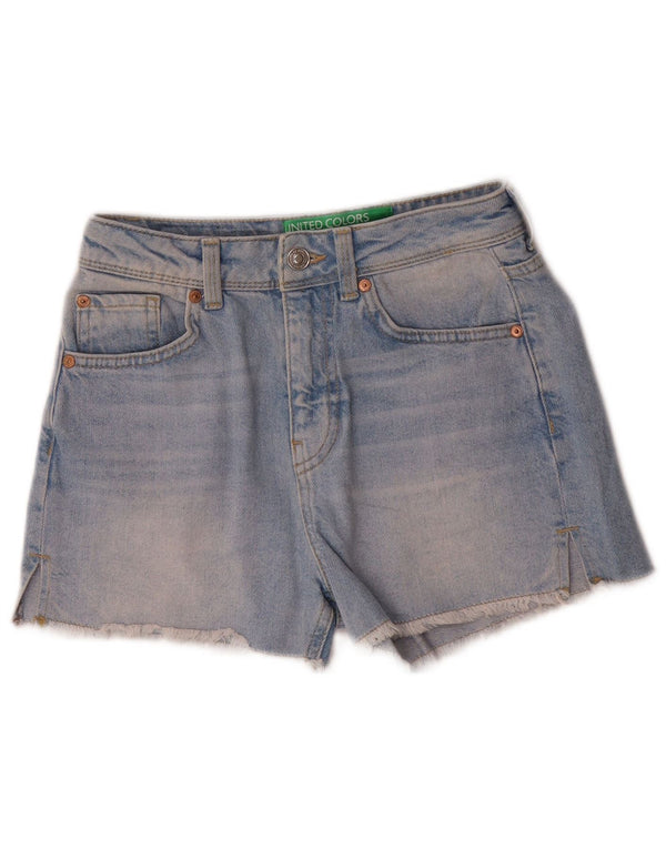 Damskie spodenki jeansowe BENETTON W25 XS, niebieskie, bawełniane