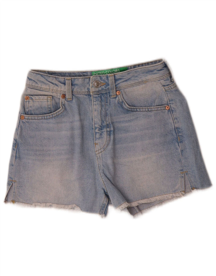 Damskie spodenki jeansowe BENETTON W25 XS, niebieskie, bawełniane