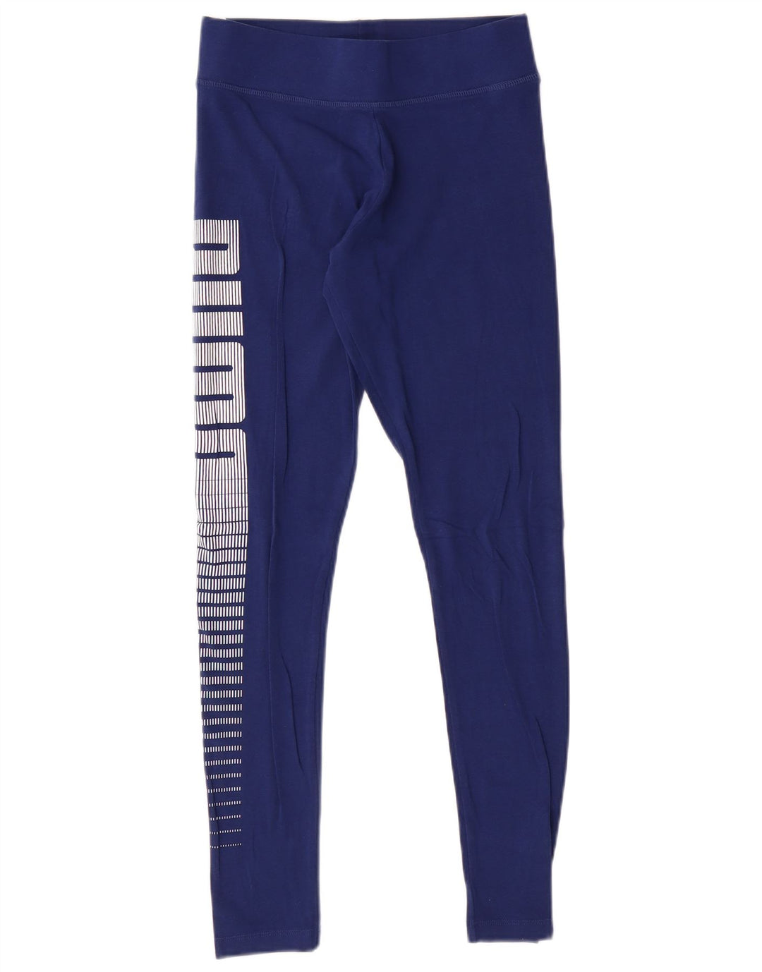 Damskie legginsy z grafiką PUMA UK 10 Small, niebieskie, bawełniane