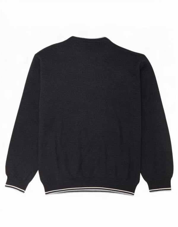 Męski sweter z okrągłym dekoltem Pierre Cardin XL Granatowy, akrylowy w prążki