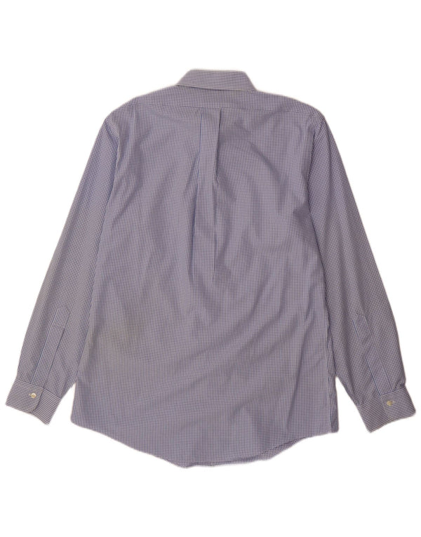 Męska koszula Brooks Brothers o klasycznym kroju, rozmiar 15 1/2, średnia niebieska kratka
