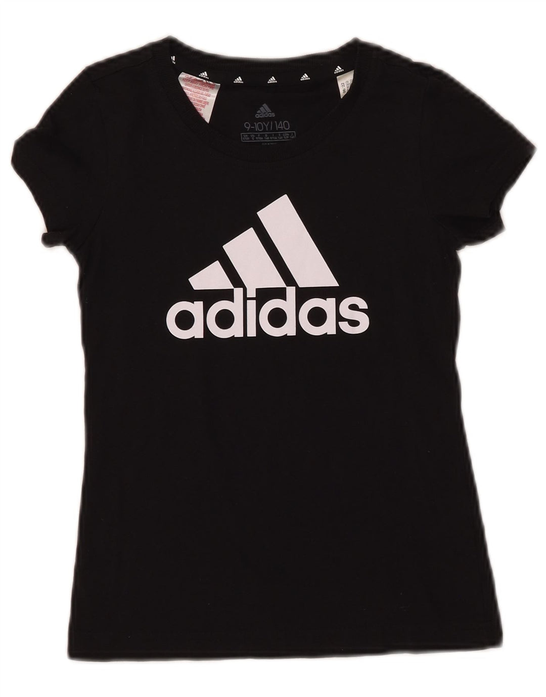 Chłopięcy T-shirt z grafiką ADIDAS, 9-10 lat, czarna bawełna