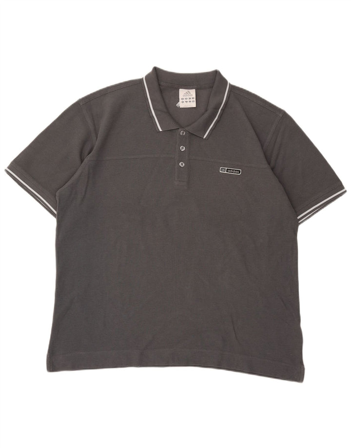 Męska koszulka polo Adidas XL, szara, bawełniana
