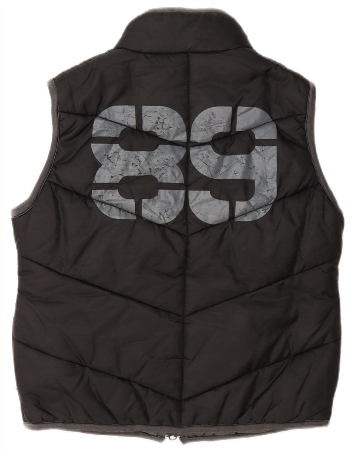 Damska wyściełana kamizelka Dkny Graphic UK 14, średni czarny nylon