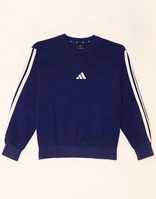 Adidas Męska Bluza Sweter Średni Granatowy Bawełna