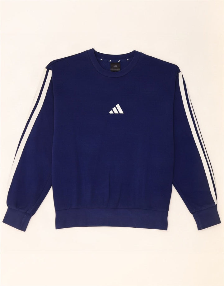Adidas Męska Bluza Sweter Średni Granatowy Bawełna