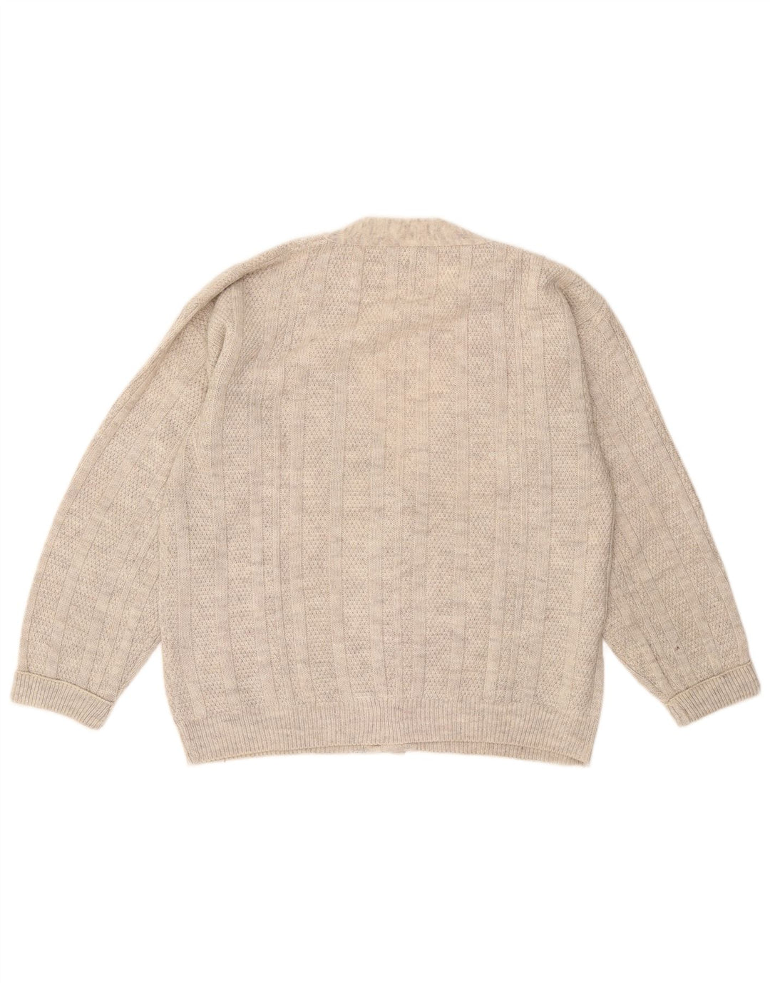 Męski sweter rozpinany Islandia IT 54 XL, beżowy, geometryczny