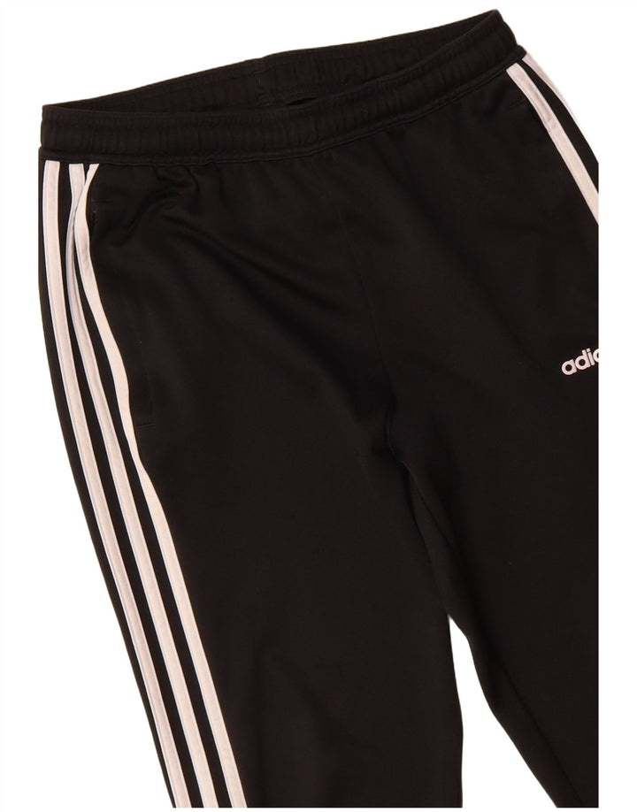 ADIDAS Boys Climalite Tracksuit Trousers 13-14 Years  Black Polyester