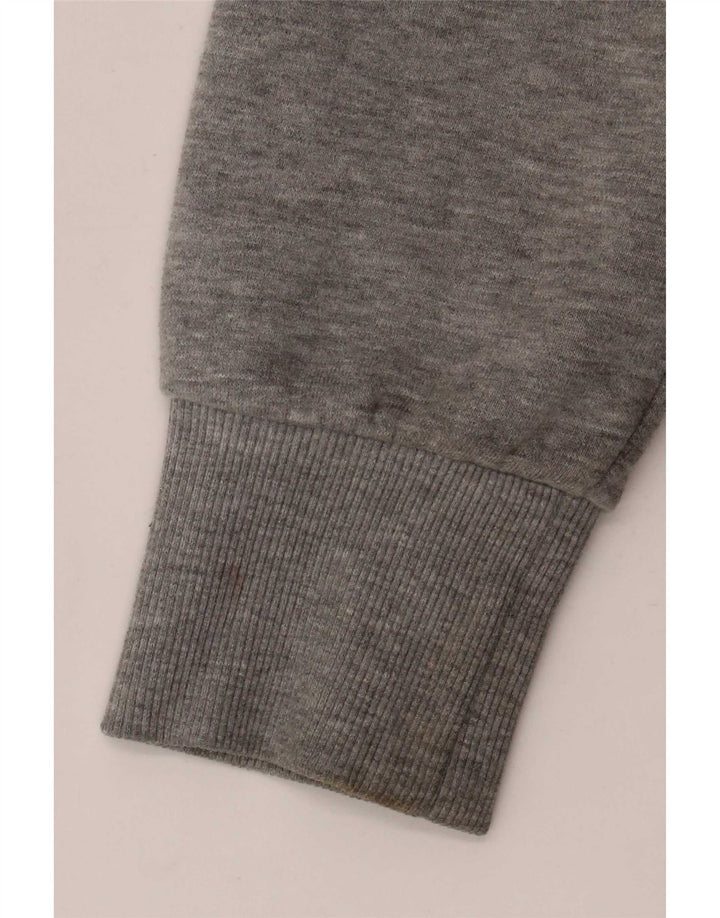 Męski sweter z kapturem i zamkiem Superdry, duży, szary, bawełniany w cętki
