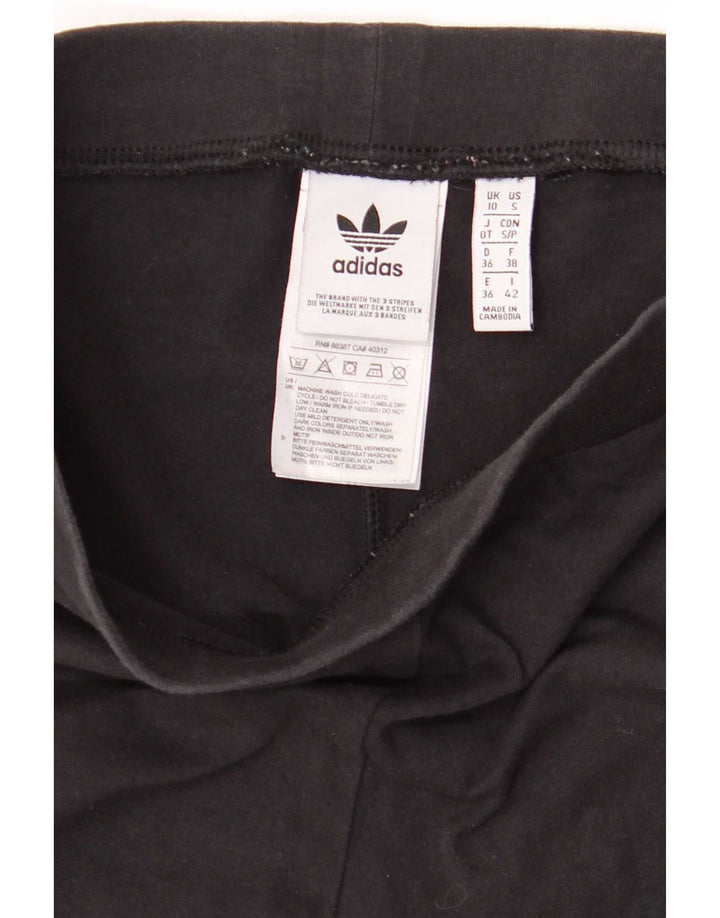 Legginsy Damskie Adidas UK 10 Małe Czarne Bawełniane