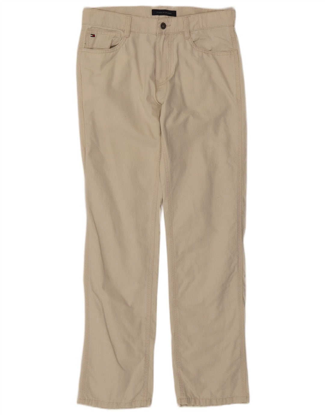 Męskie proste spodnie codzienne TOMMY HILFIGER W30 L32 Biała bawełna