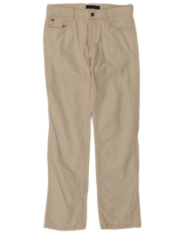 Męskie proste spodnie codzienne TOMMY HILFIGER W30 L32 Biała bawełna