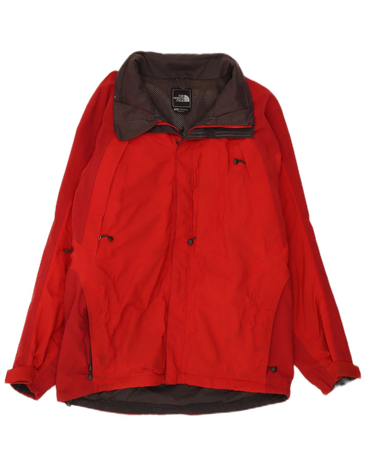 Męska kurtka przeciwdeszczowa The North Face UK 38, nylon w kolorze średnio czerwonym