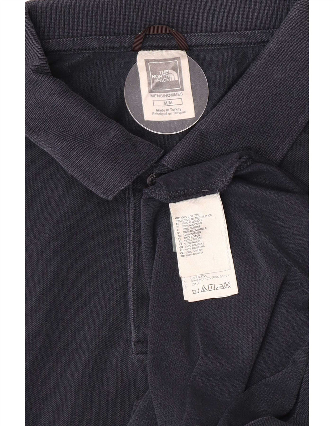 Męska koszulka polo The North Face, średnia, granatowa, bawełniana