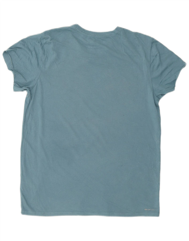 Męski T-shirt Hurley Dri Fit z grafiką, średni niebieski, bawełniany