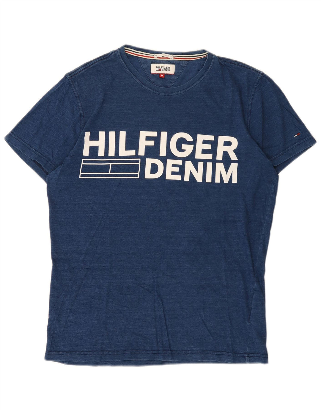 Męska koszulka z grafiką Tommy Hilfiger Top, średnia, granatowa bawełna
