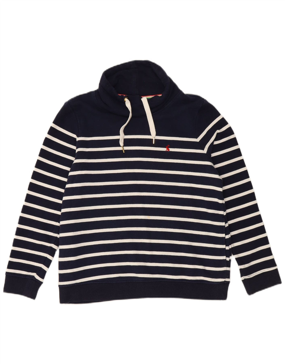 Damski sweter oversize JOULES UK 10 w małe granatowe paski