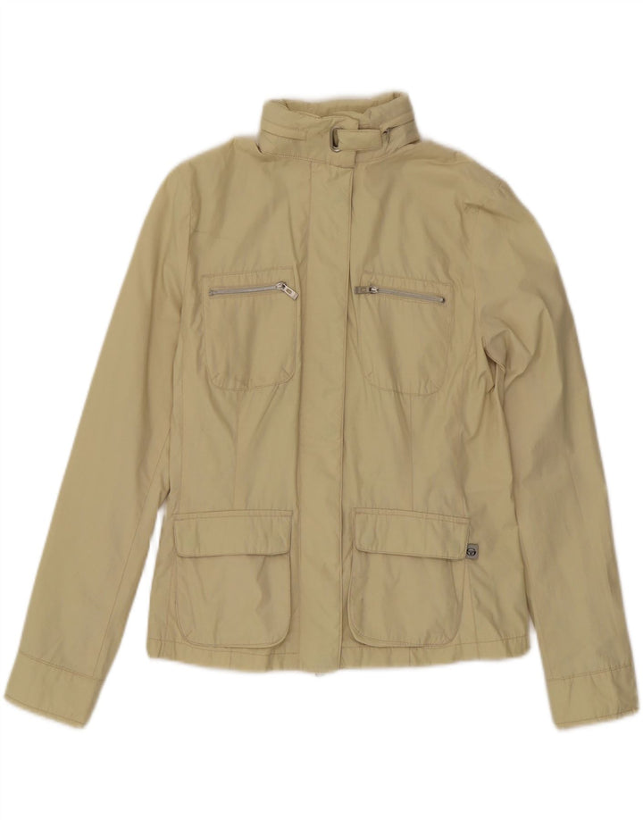 SERGIO TACCHINI Womens Hooded Rain Jacket IT 42 Medium Green Nylon Vintage Sergio Tacchini and Second-Hand Sergio Tacchini from Messina Hembry 