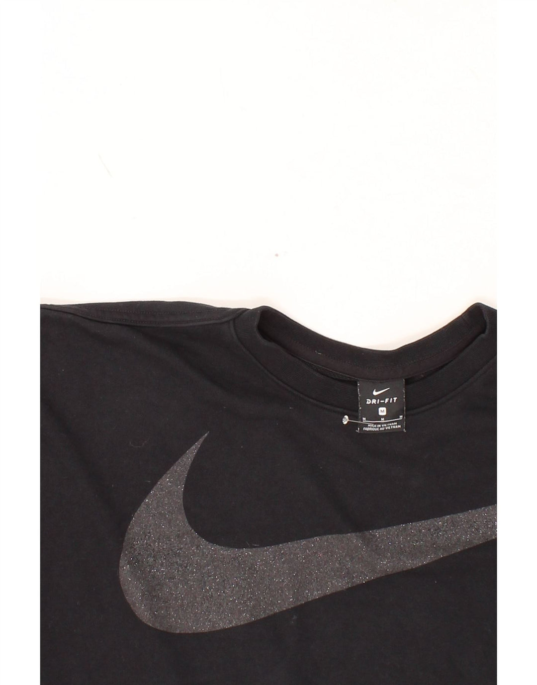 NIKE Womens Dri Fit Oversized Graphic Sweatshirt Jumper UK 14 Medium Black Vintage Nike and Second-Hand Nike from Messina Hembry 