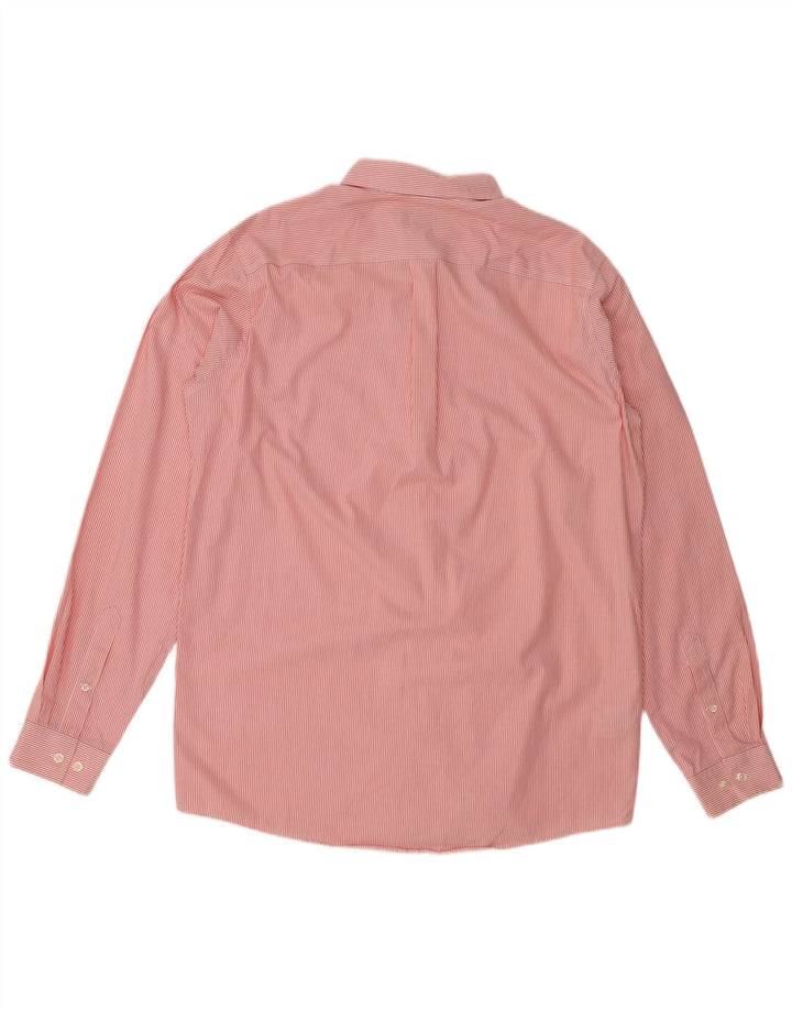 Męska koszula o swobodnym kroju Eddie Bauer, duża, czerwona, bawełniana w prążki