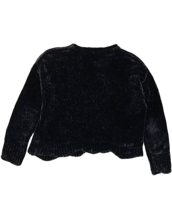 ZARA Womens Oversized Crew Neck Jumper Sweater UK 14 Medium Navy Blue Vintage Zara and Second-Hand Zara from Messina Hembry 